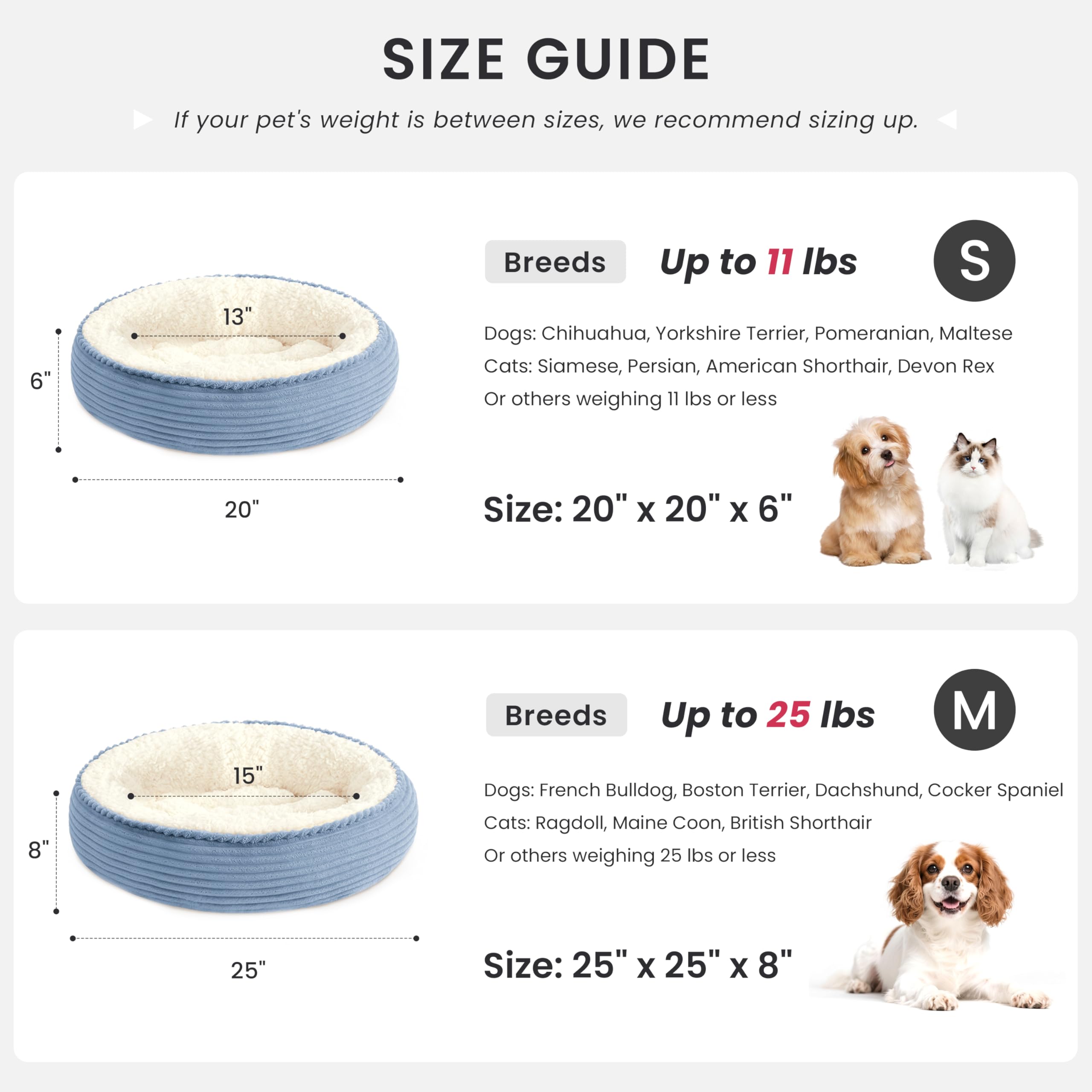 Love's cabin round donut bed close-up fabric reveals premium pile and soft texture