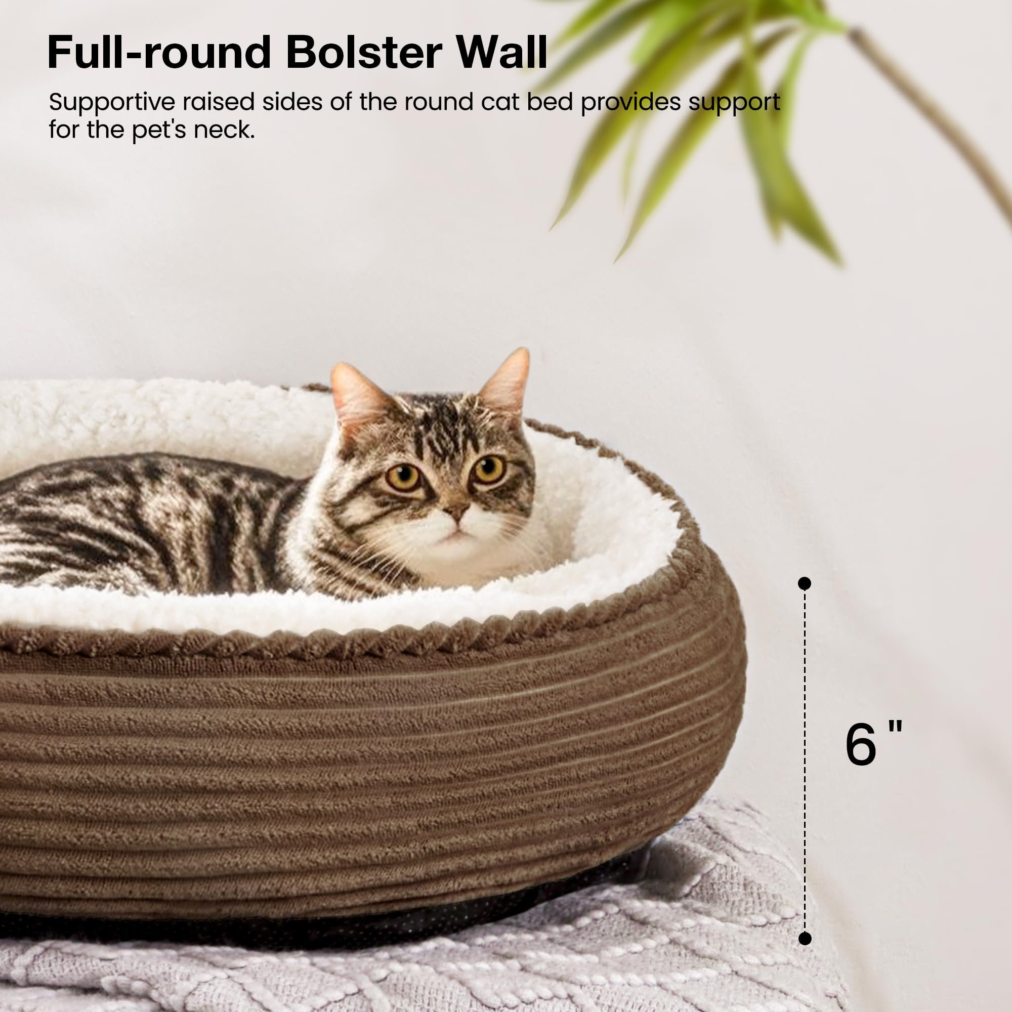 Love's cabin Round Donut Bed machine-washable for easy care and quick refresh.