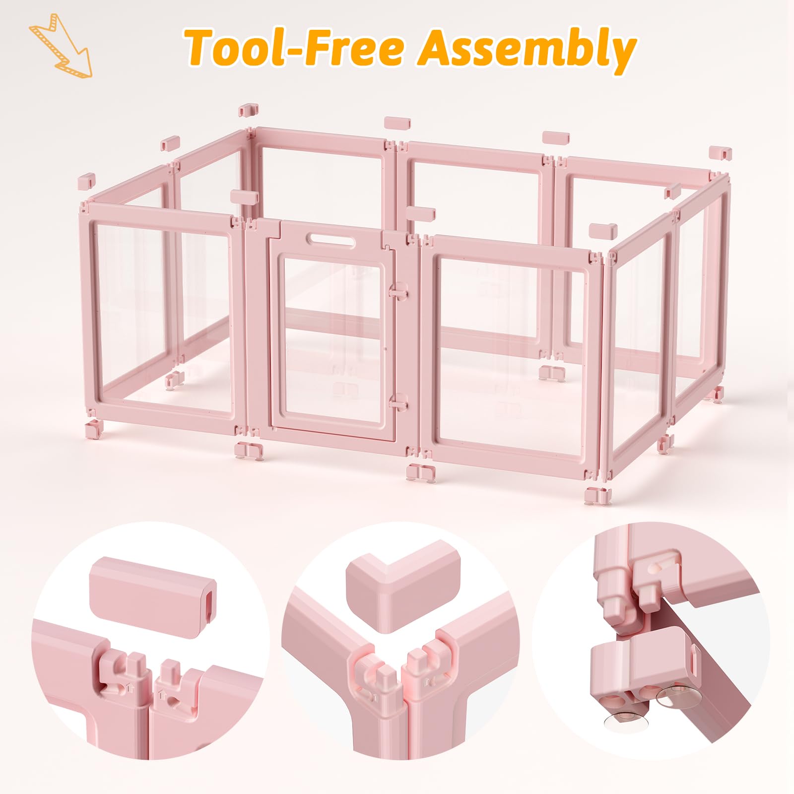 LoveTail suction cups ensure stable base on different floors