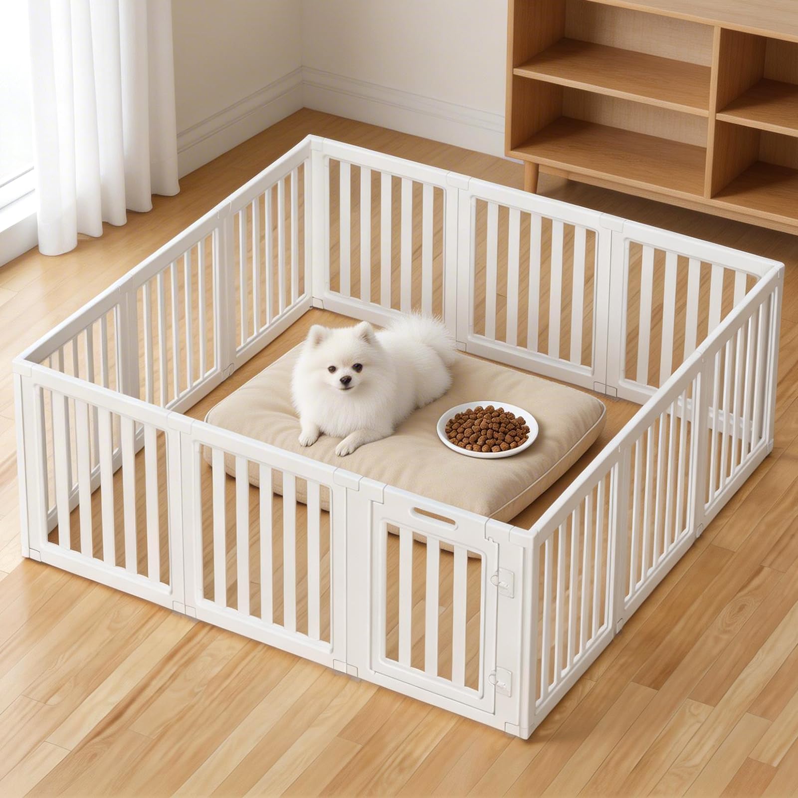 LoveTail dog playpen with clear panel for a safe indoor play area