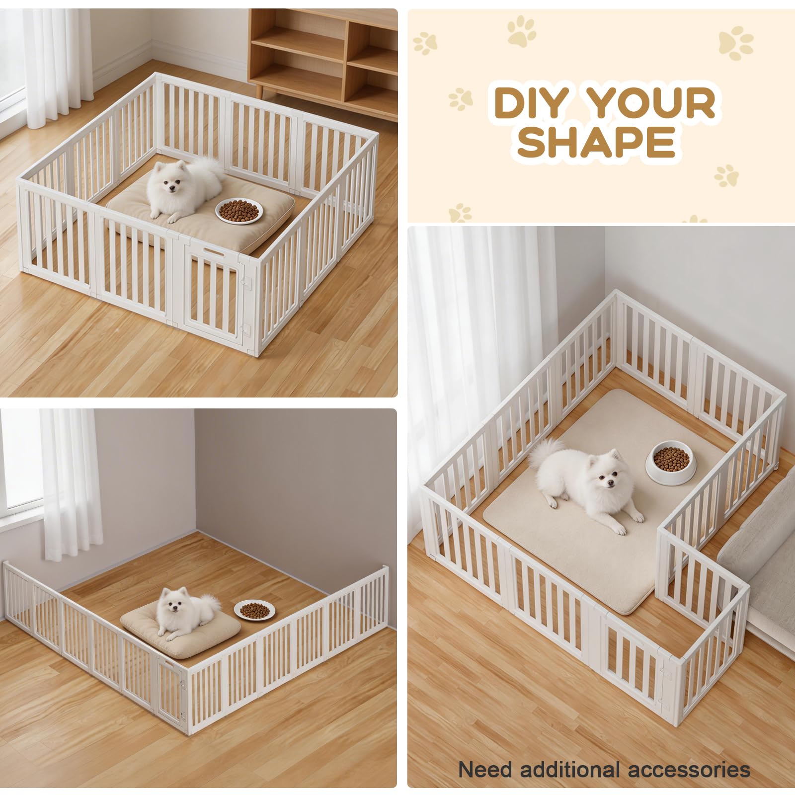 LoveTail foldable design dog playpen saved for storage