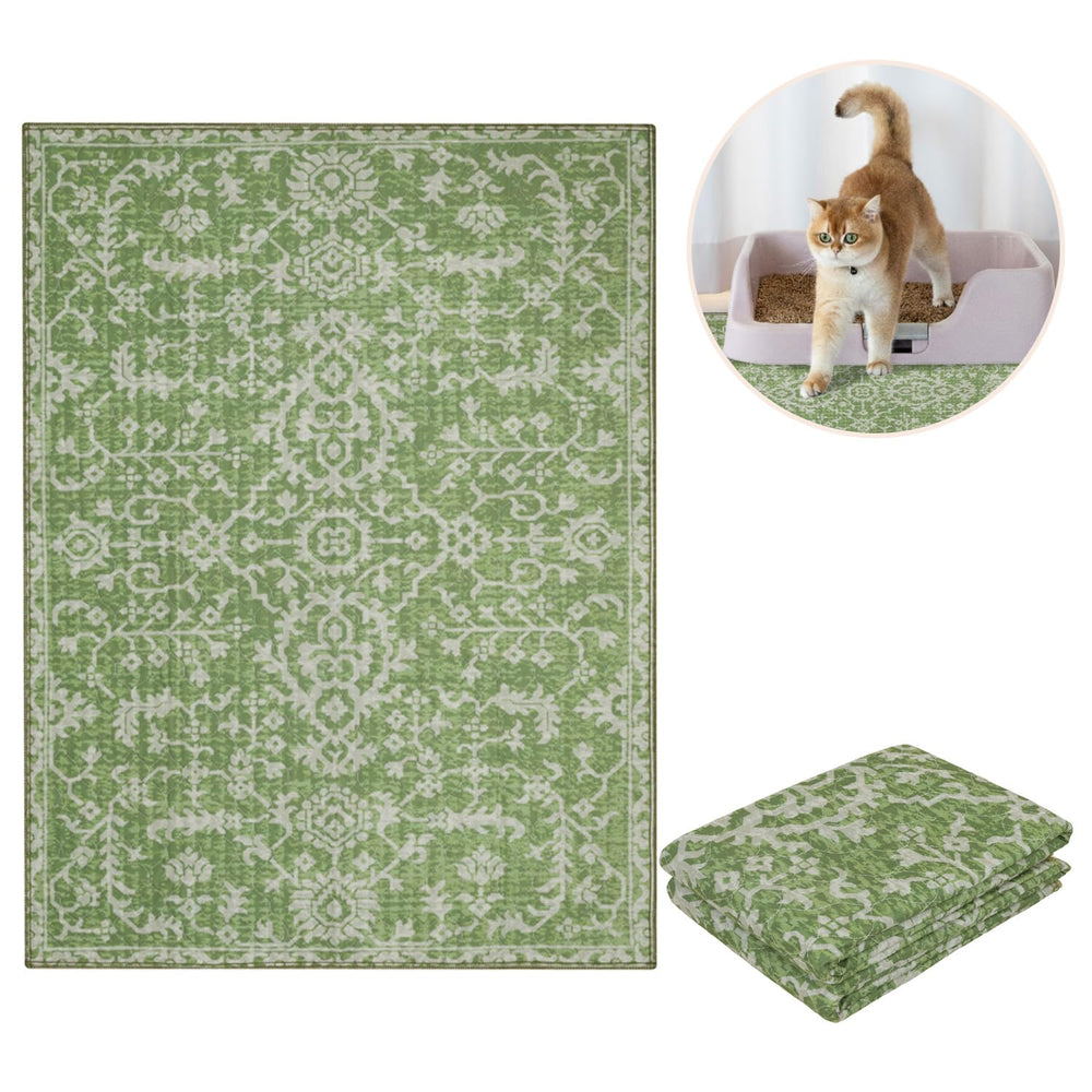 Lovewag Pets 2-pack litter mats provide backup during washing.