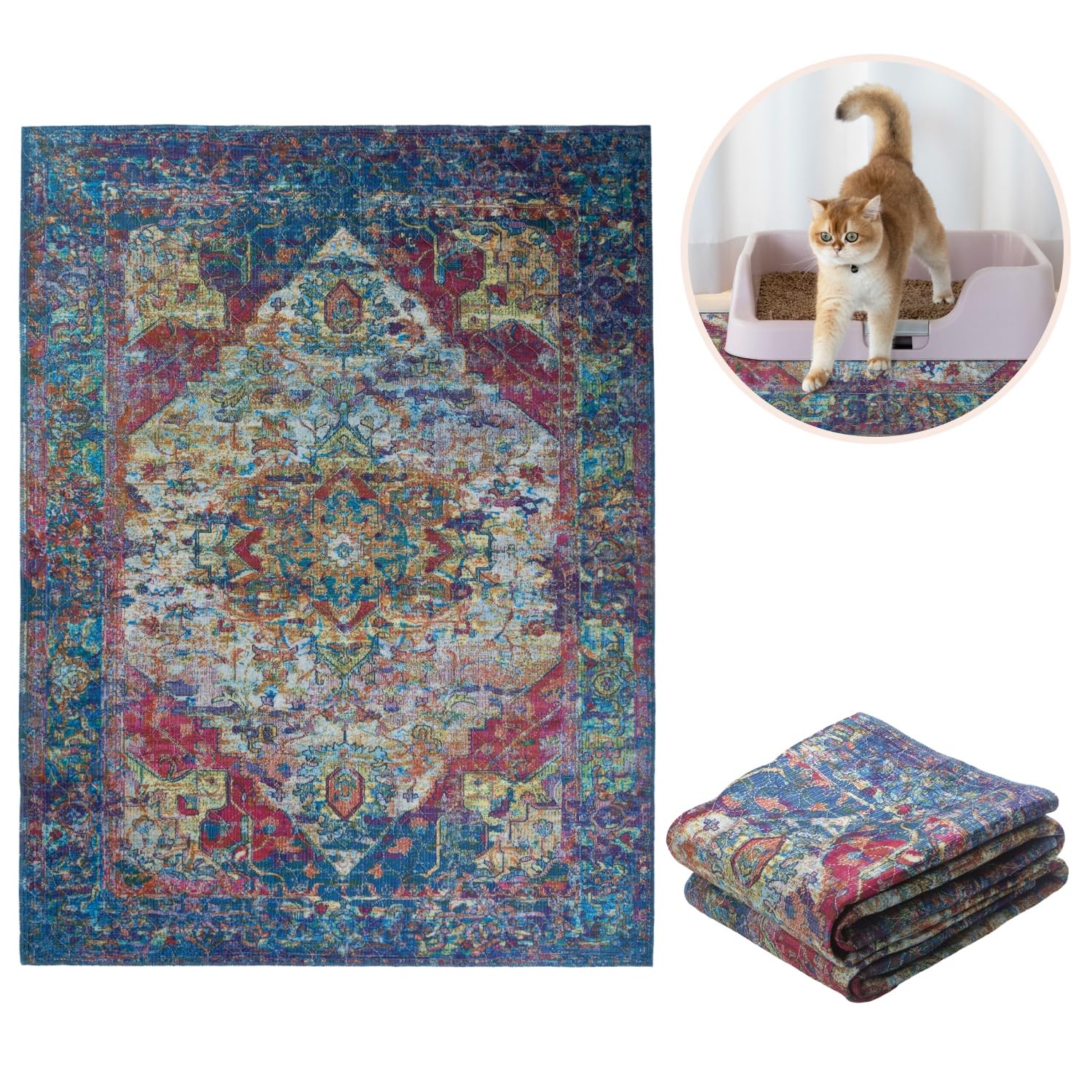 Lovewag Pets mat 2-pack dump and wash convenience keeps cleanup quick.