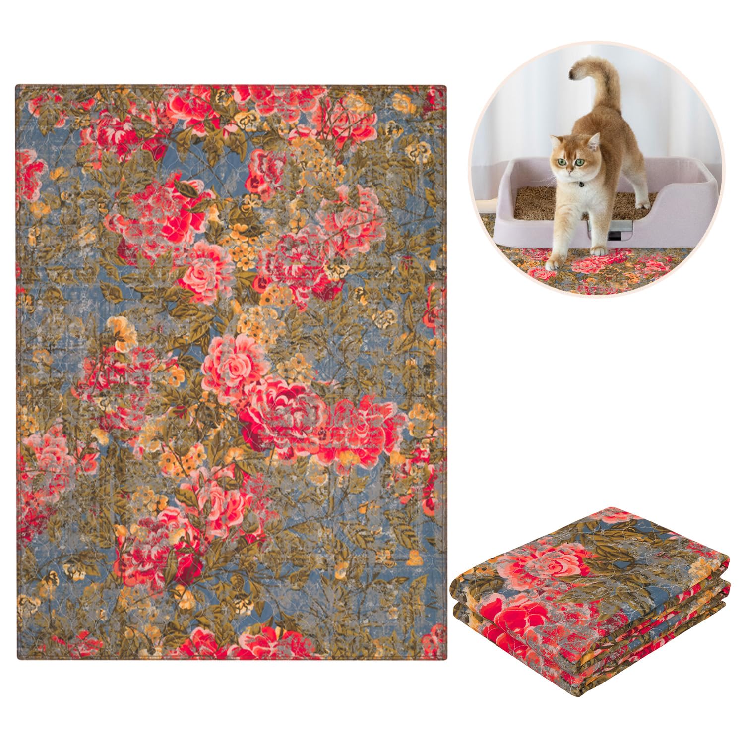 Lovewag Pets cat litter mat dump-and-wash feature enables quick cleanup