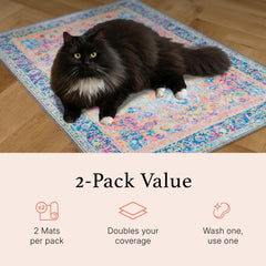 Lovewag Pets mats with textured backing grip floors securely.