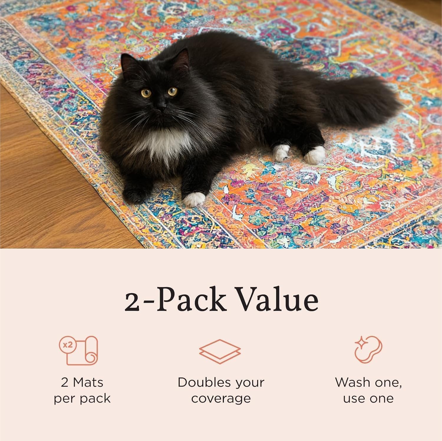 Lovewag Pets Jade Quilt waterproof mat prevents urine seepage and spills.