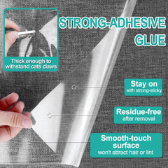 Lovinch cat scratch protector shows adhesive side up and residue-free removal.