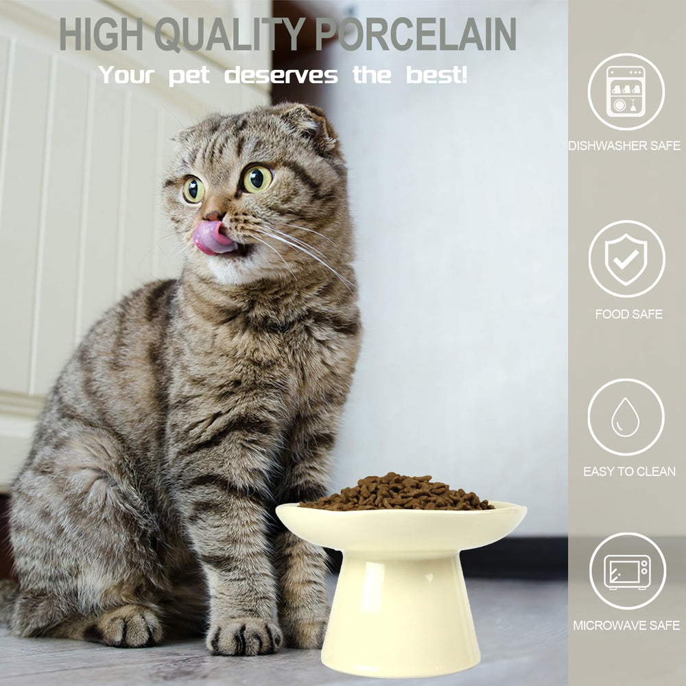 LOVINFURBABY elevated bowl at 3.9 inches supports easier swallowing.