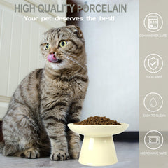 LOVINFURBABY elevated bowl at 3.9 inches supports easier swallowing.