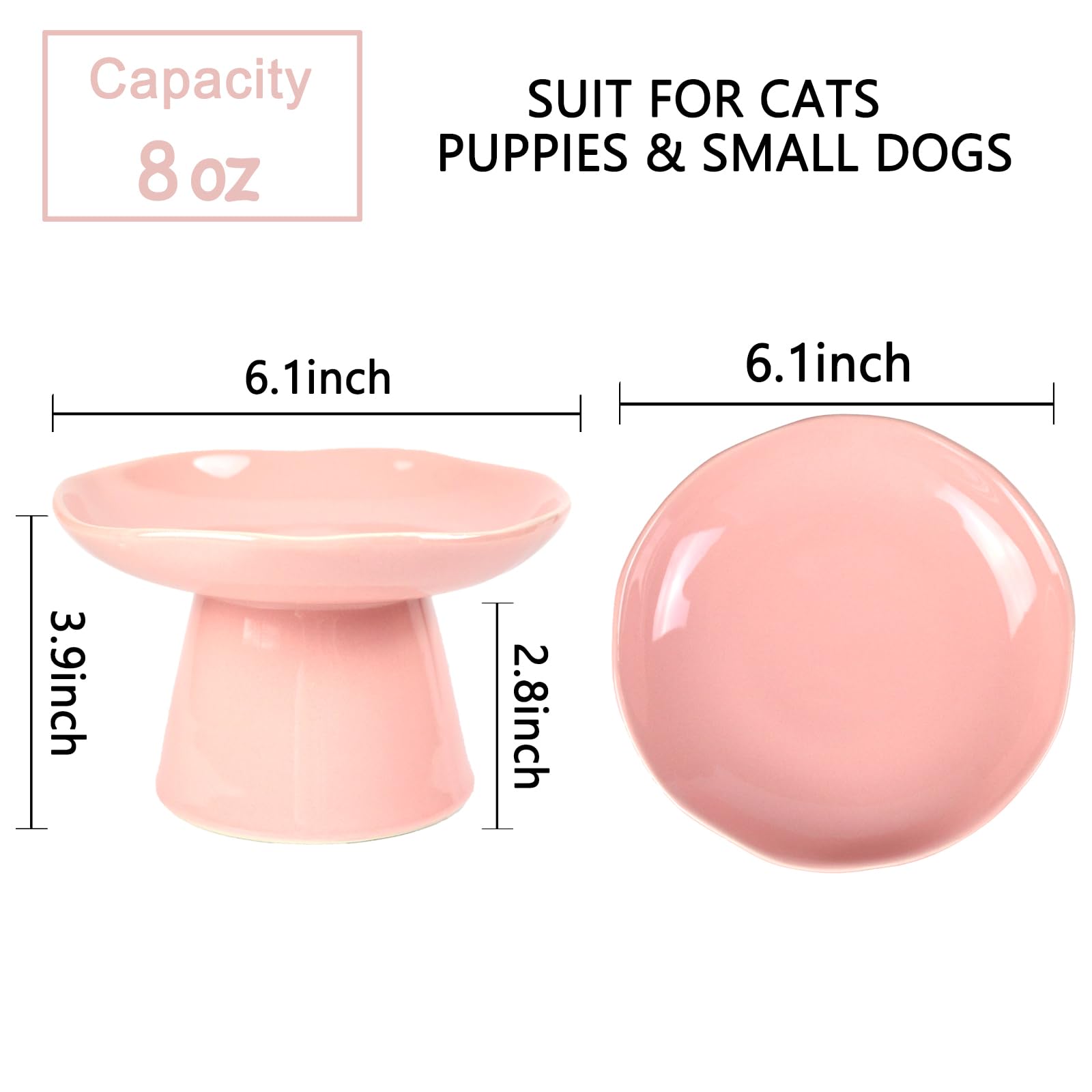 LOVINFURBABY elevated cat feeder 3.9 inch height