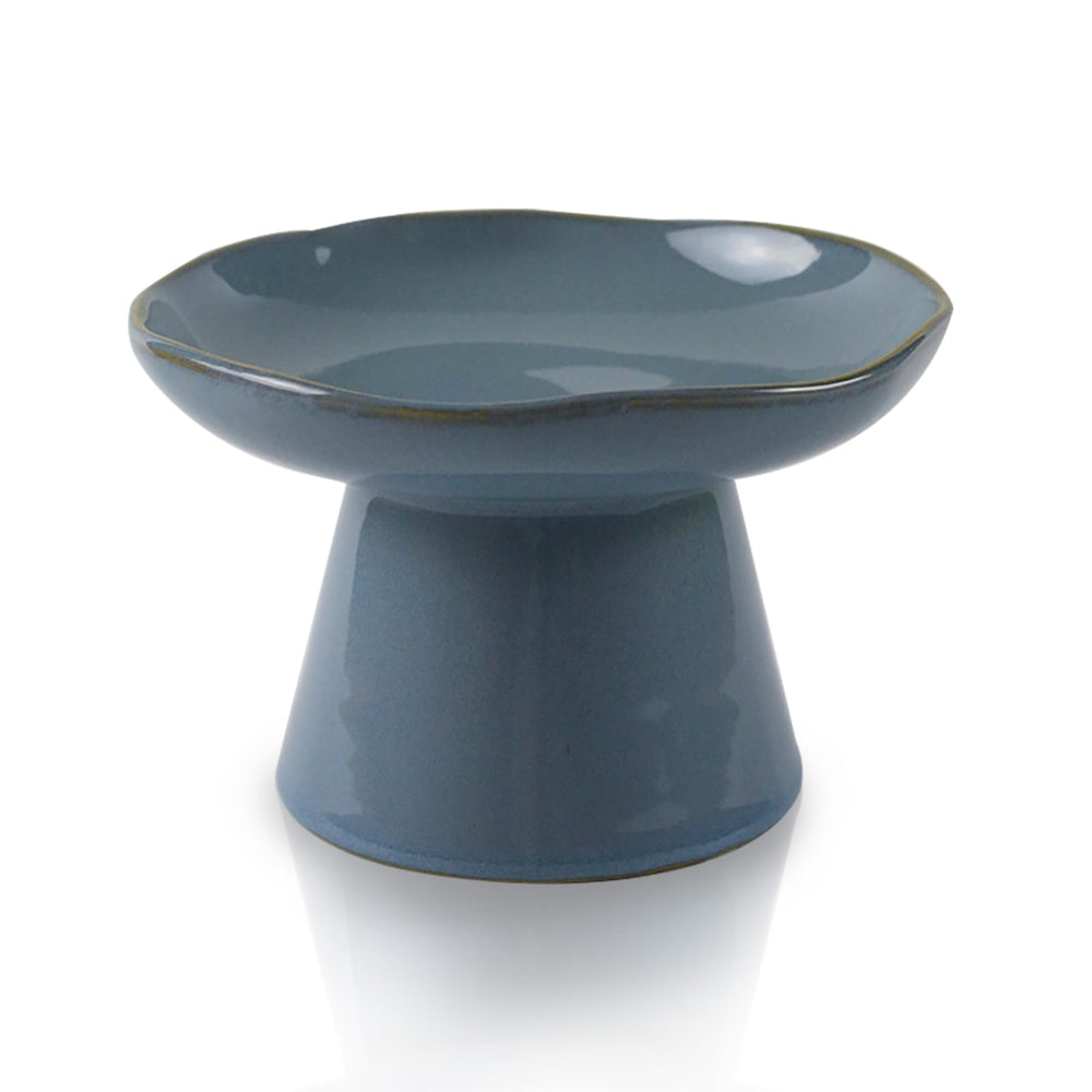 LOVINFURBABY extra-wide ceramic raised cat bowl for comfortable feeding