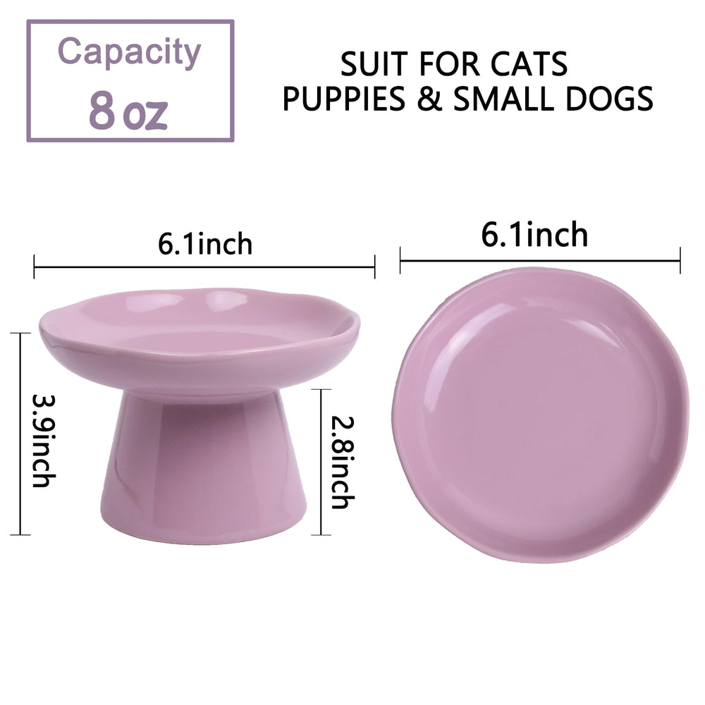 LovinFurBaby raised cat feeding bowl at 3.9 inches height eases bending