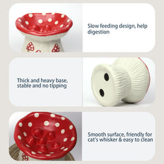 LOVINFURBABY red mushroom design bowl adds playful style to mealtime