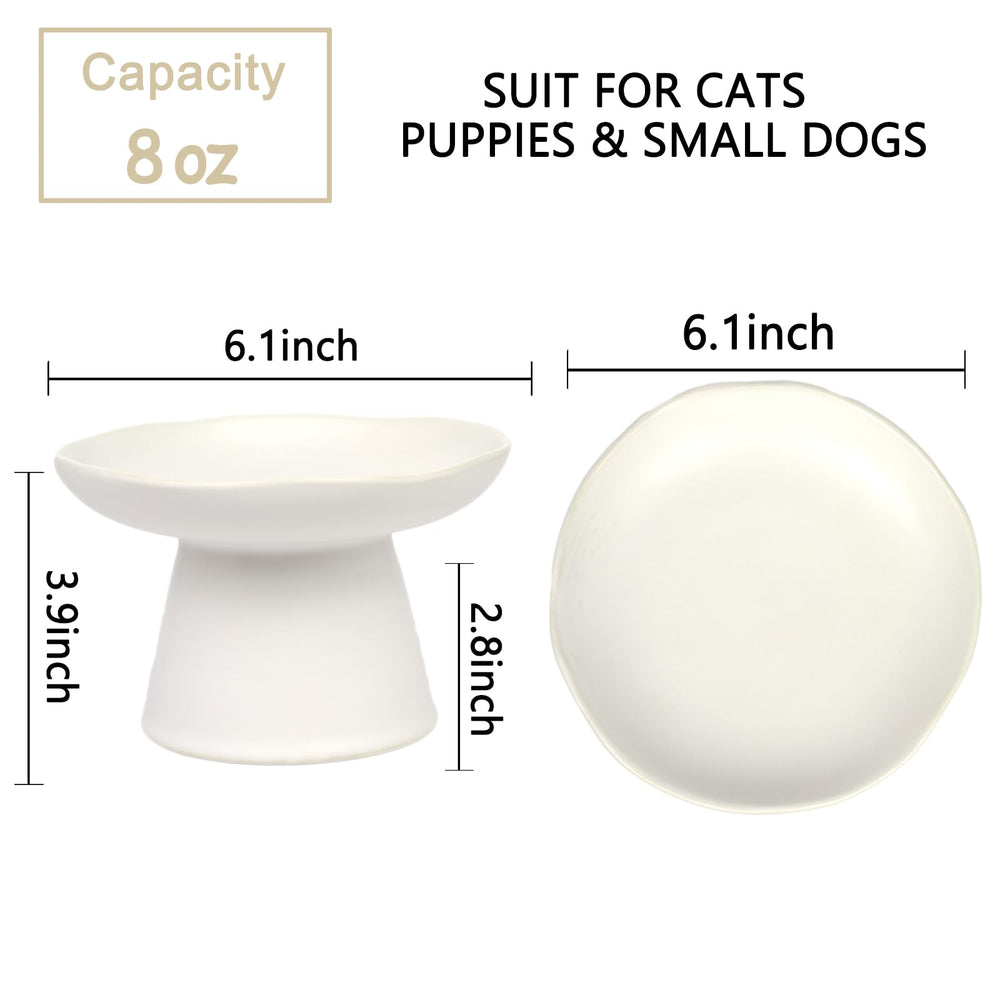 LOVINFURBABY shallow 6.1-inch bowl minimizes whisker contact.