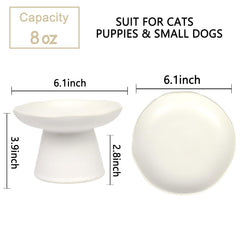 LOVINFURBABY shallow 6.1-inch bowl minimizes whisker contact.