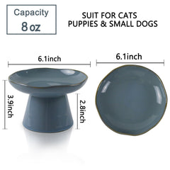 LOVINFURBABY shallow wide cat bowl reduces whisker contact during meals
