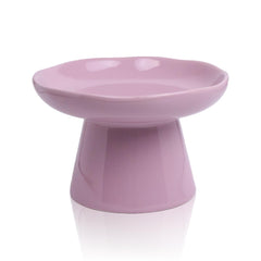 LovinFurBaby wide shallow cat bowl with 6.1-inch diameter for whisker-friendly meals