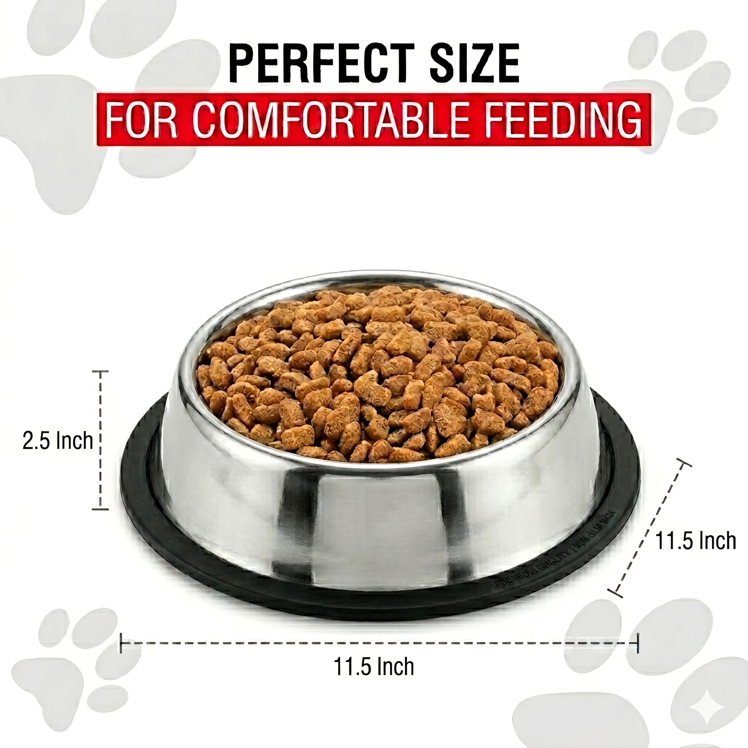 Loving Pets bowl ideal for kibble, water, or wet food in busy households.
