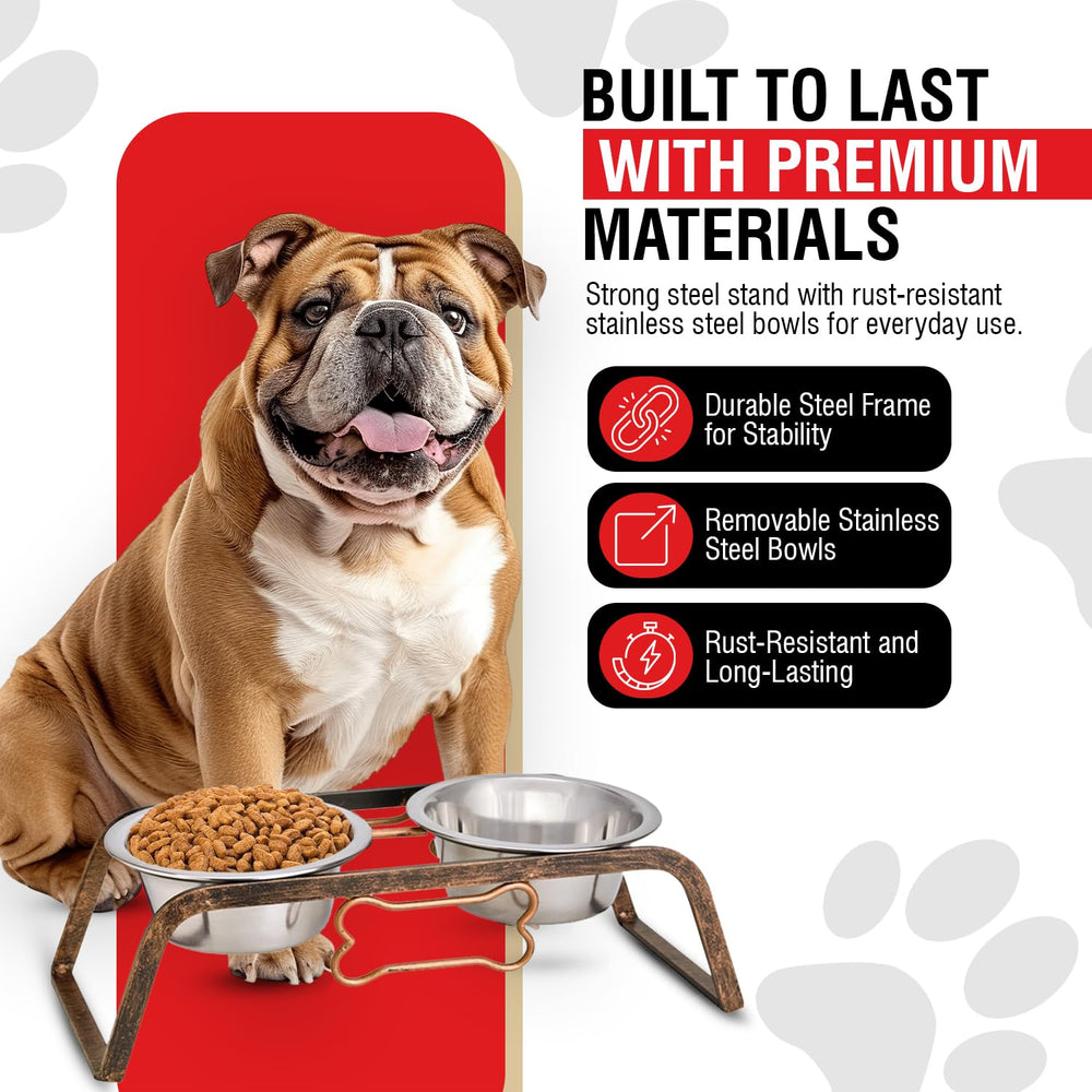 Loving Pets non-skid feet ensure stable, spill-free eating on any floor.