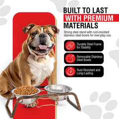 Loving Pets non-skid feet ensure stable, spill-free eating on any floor.