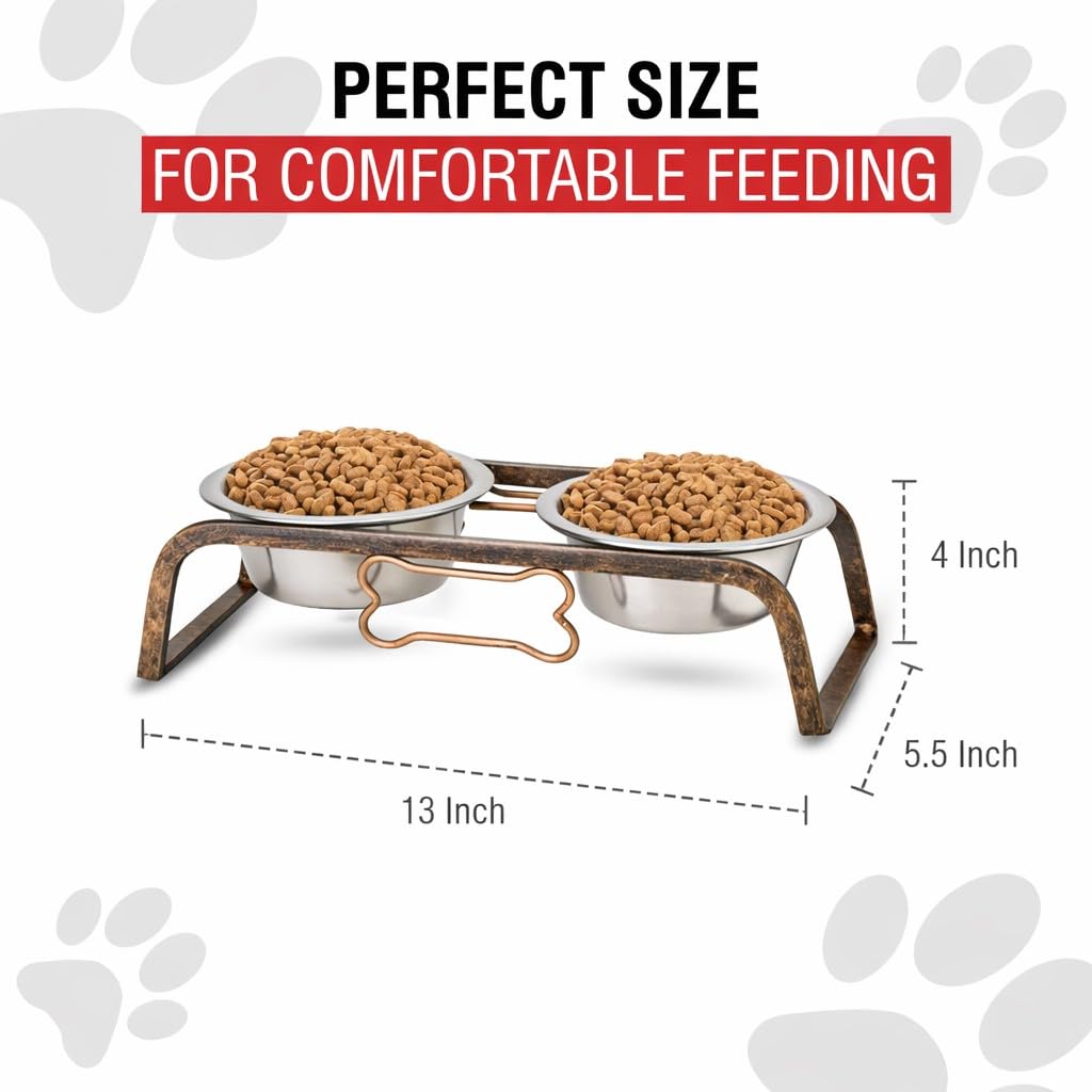 Loving Pets small-dog mealtime demonstrates elevated feeding comfort.
