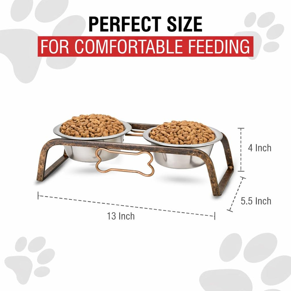 Loving Pets small-dog mealtime demonstrates elevated feeding comfort.