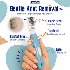 LOVINPUP Comfort Grip Soft Handle provides better control during grooming.
