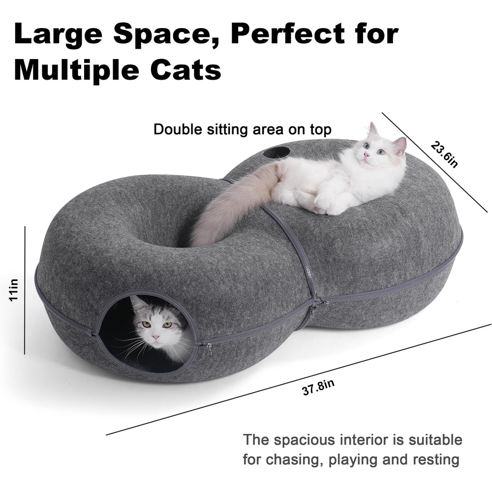 LovIntry cat tunnel with two diagonal entrances inviting playful exploration