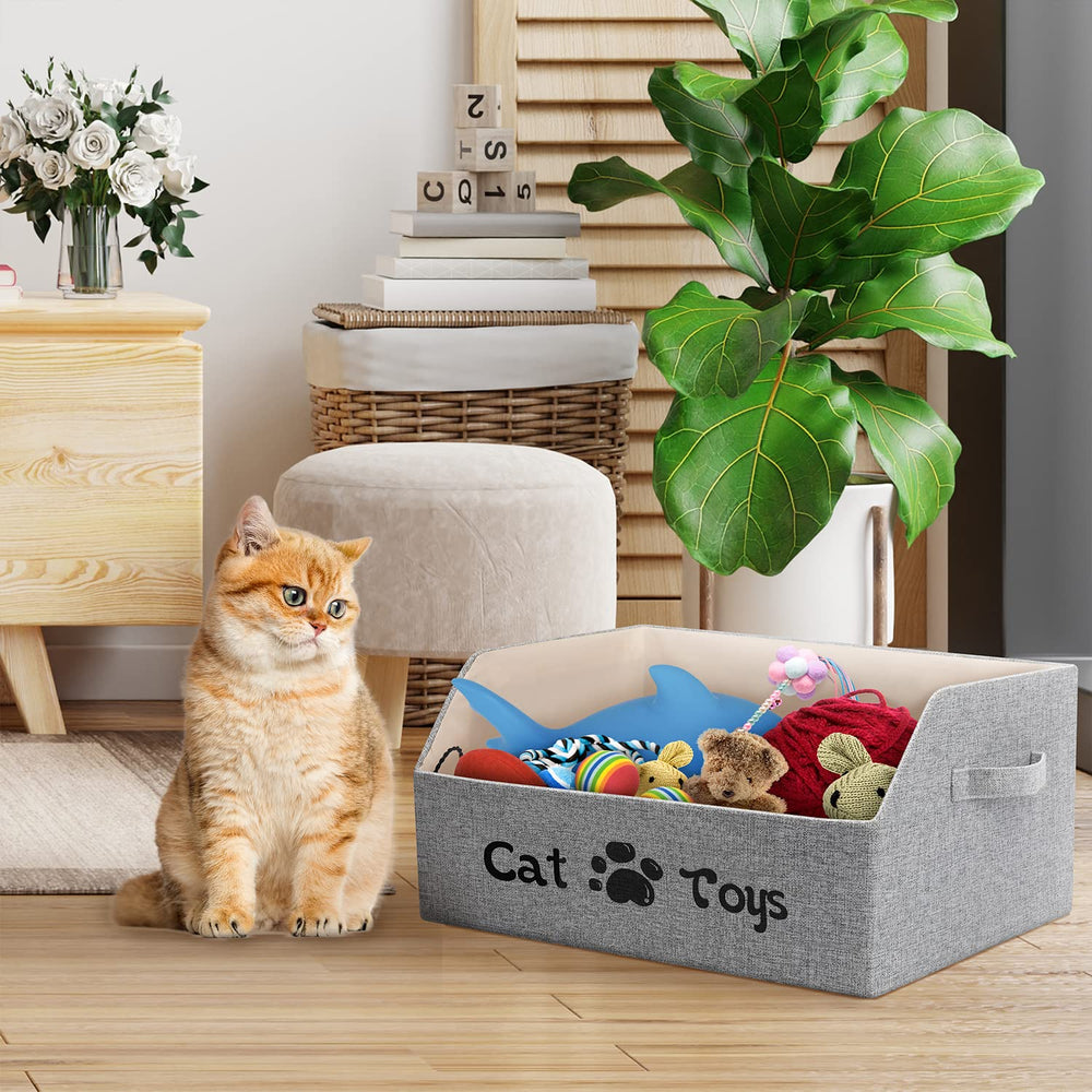 Lovstorage 2-in-1 cat toy bin doubles as pet habitat.