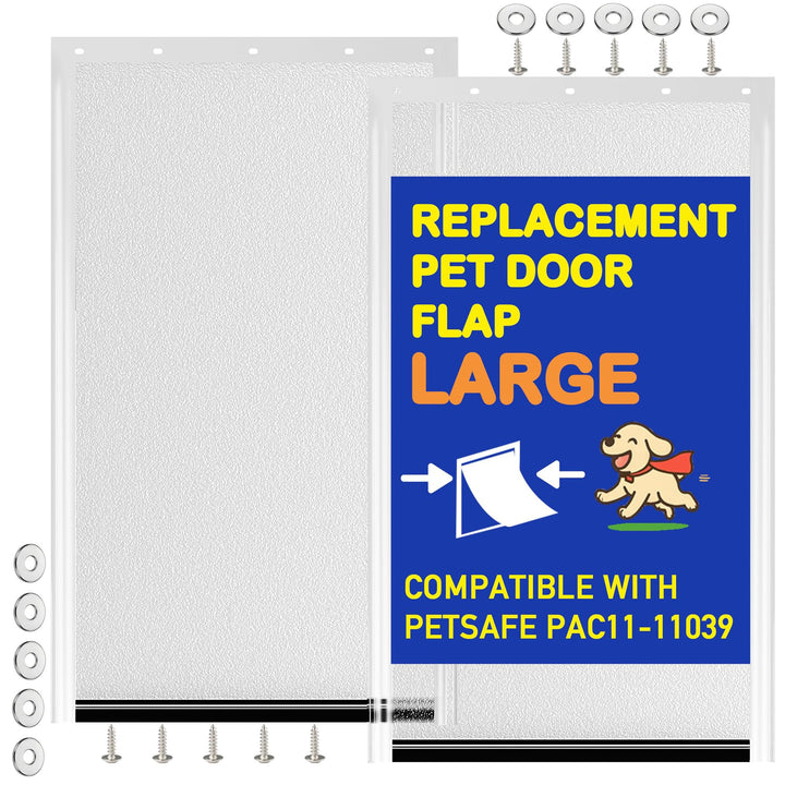 LPLSWYB 2-pack large dog door flaps pac11-11039 package includes screws for quick replacement