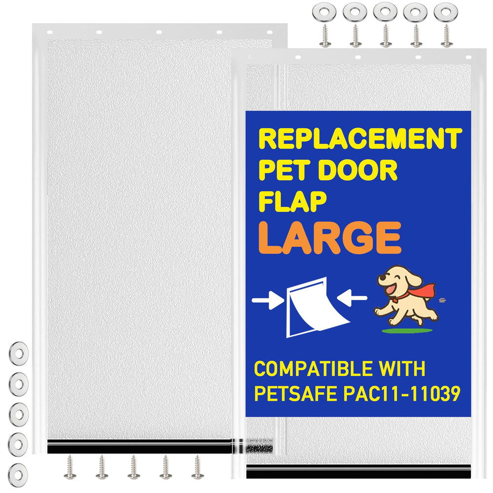 LPLSWYB 2-pack large dog door flaps pac11-11039 package includes screws for quick replacement
