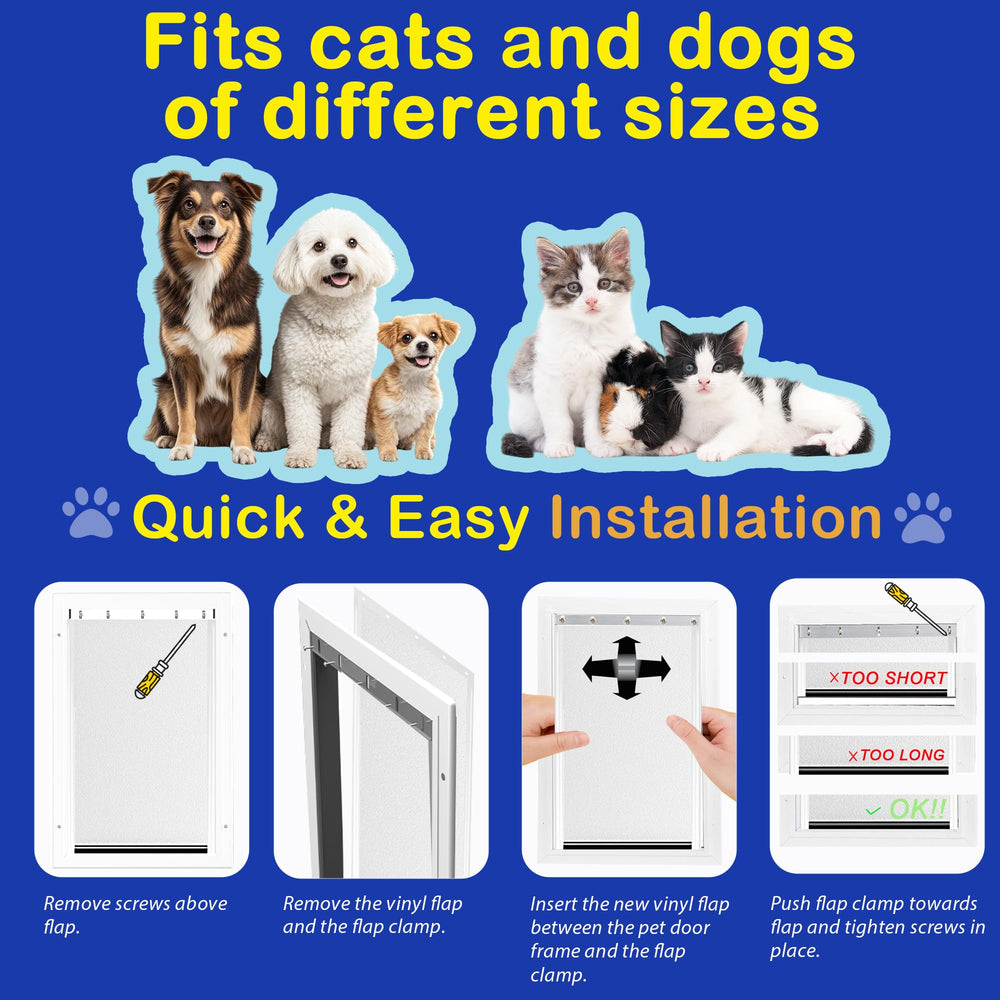LPLSWYB secure fit minimizes drafts while pets enjoy easy access
