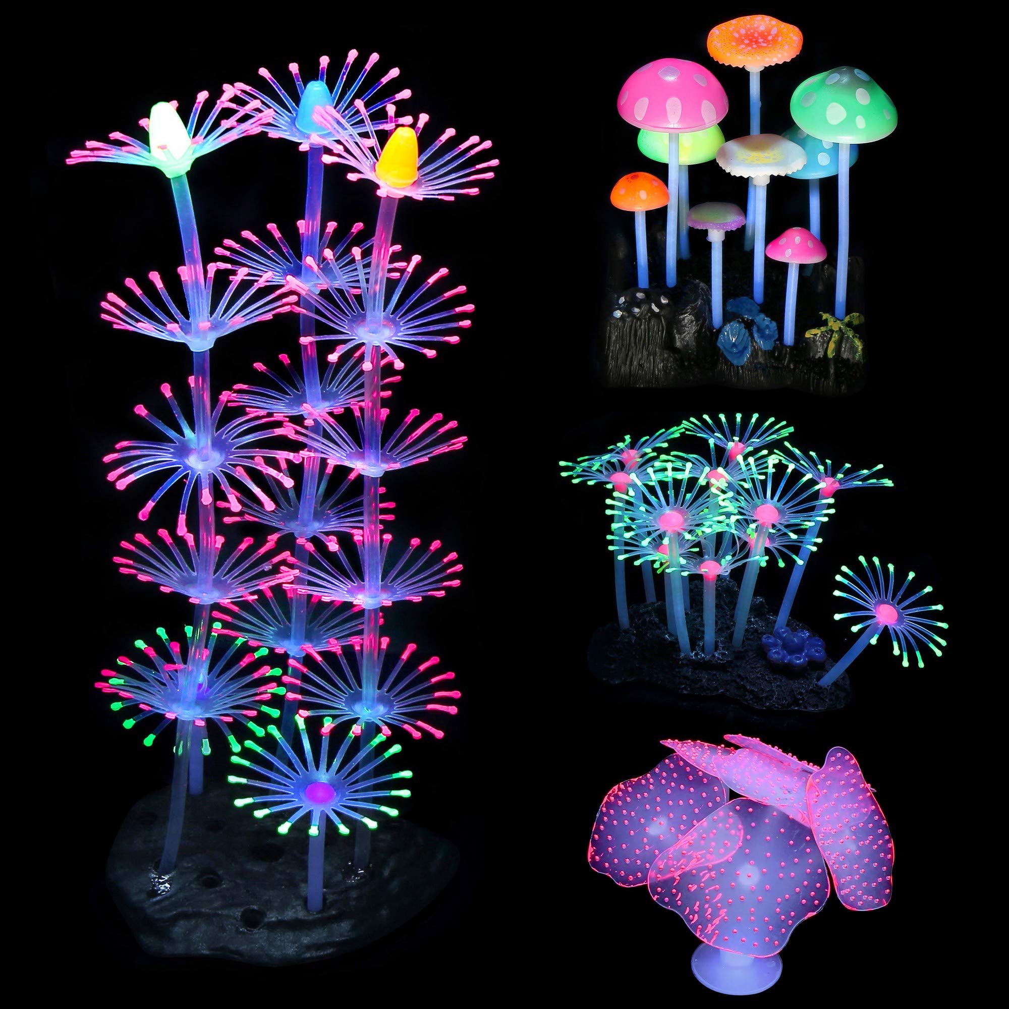 Lpraer branch coral glow ornament enhances underwater scenery in aquariums