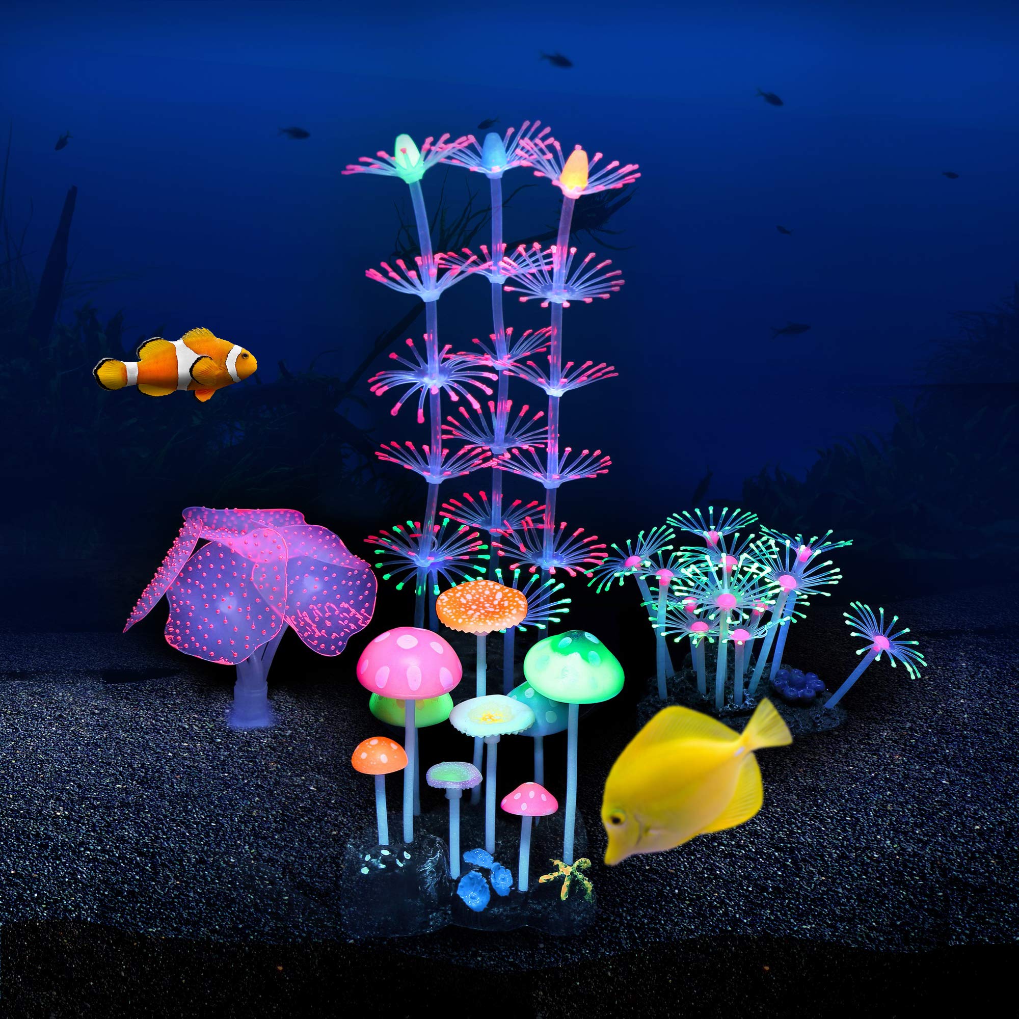 Lpraer glow ornaments suitable for freshwater and saltwater tanks