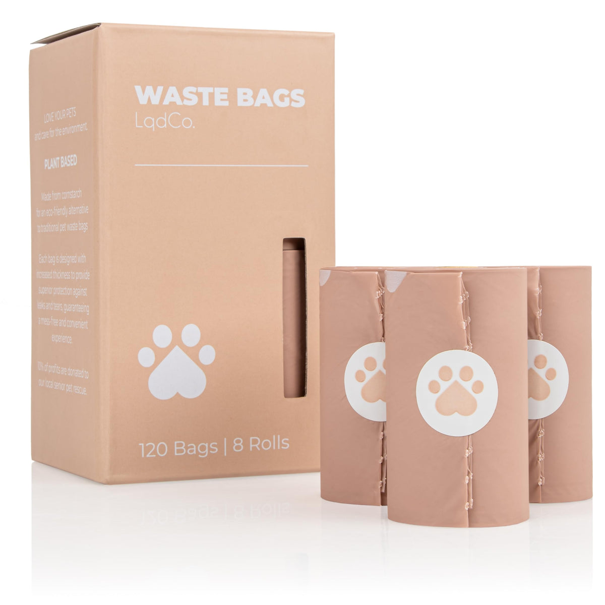 LqdCo lavender-scented bags on packaging for easy pickups.