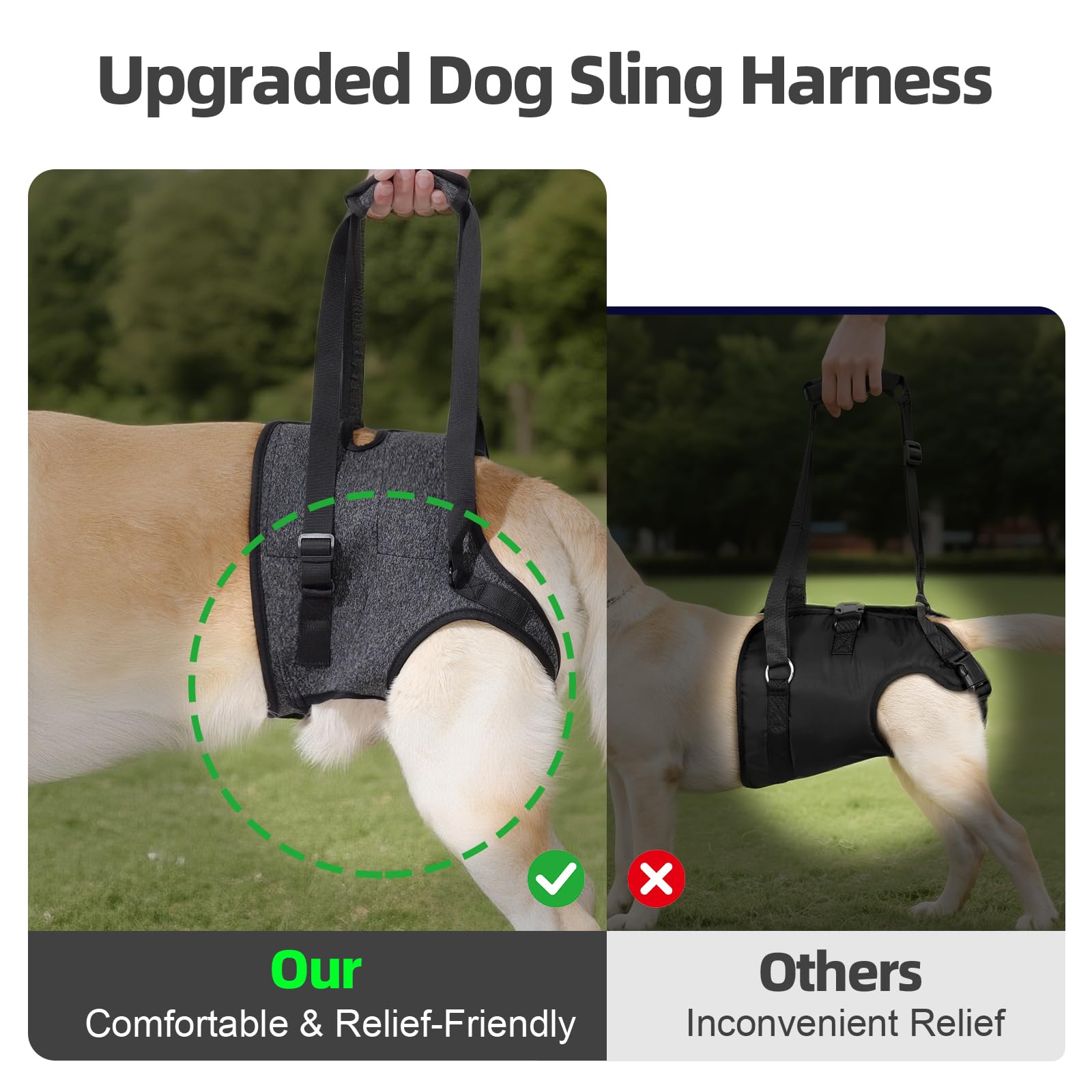 Lqyom dog sling size guide helps you choose the right fit for dogs 18–88 lbs