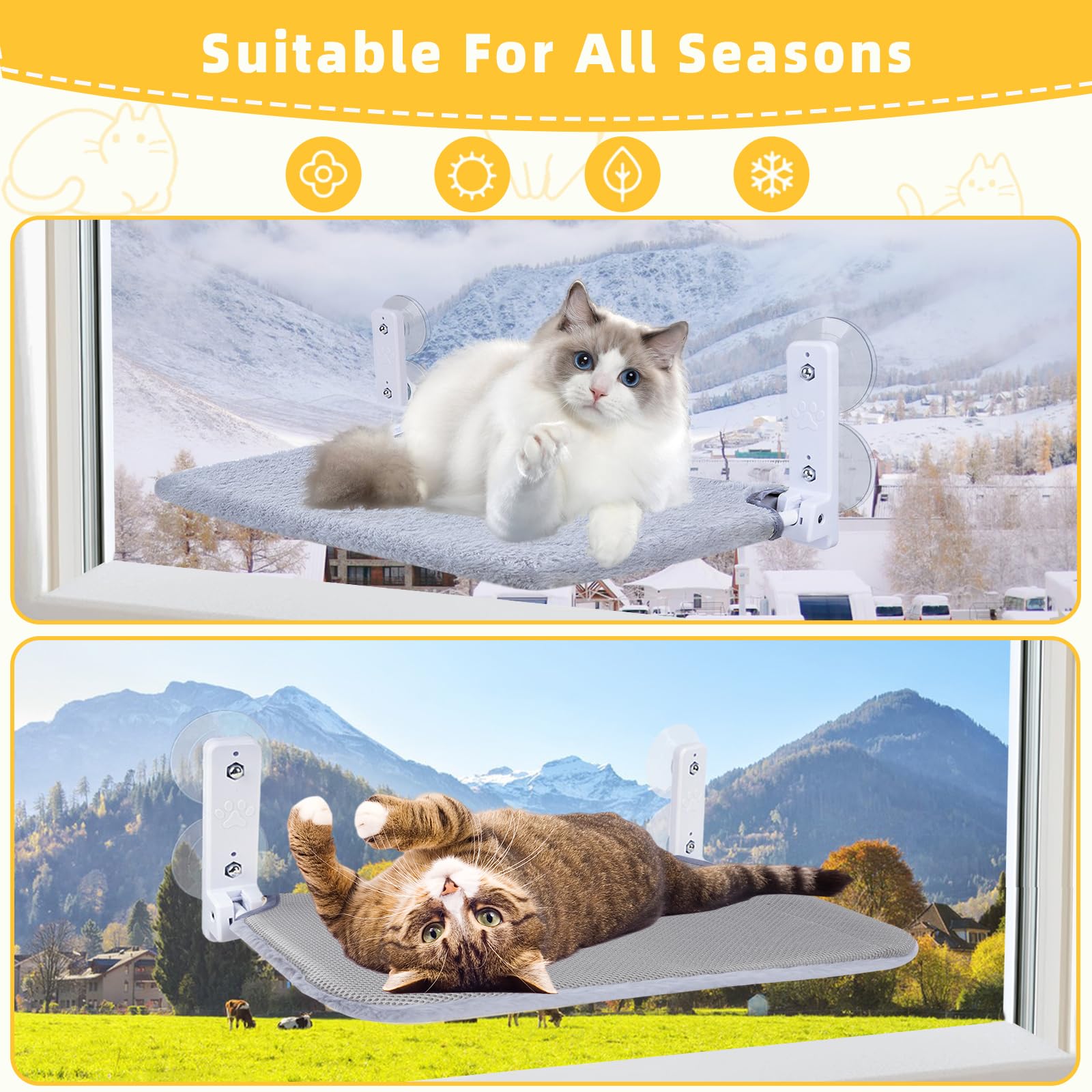 lrjrizzo cat window perch compact folded form for easy storage.