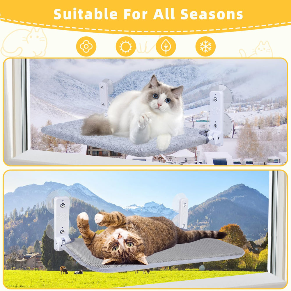 lrjrizzo cat window perch compact folded form for easy storage.