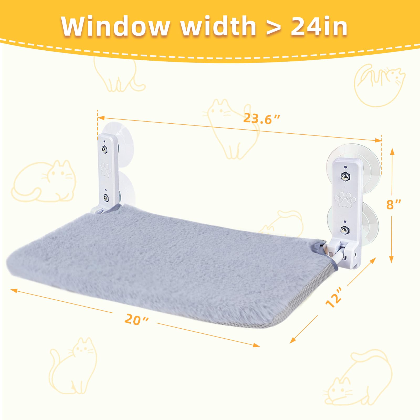 lrjrizzo cat window perch sturdy frame ensures stable climbing and lounging.