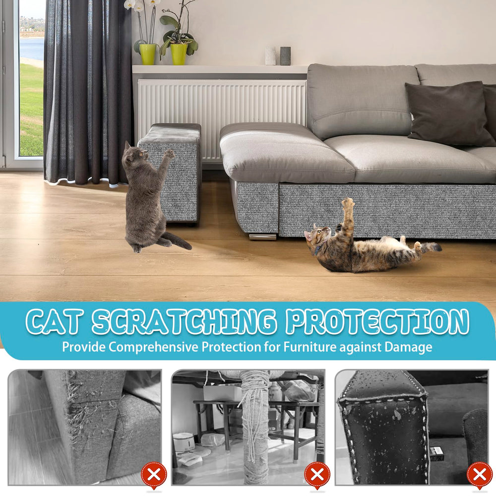 LSGCQ furniture-protecting cat mat acts as a soft barrier against scratches.