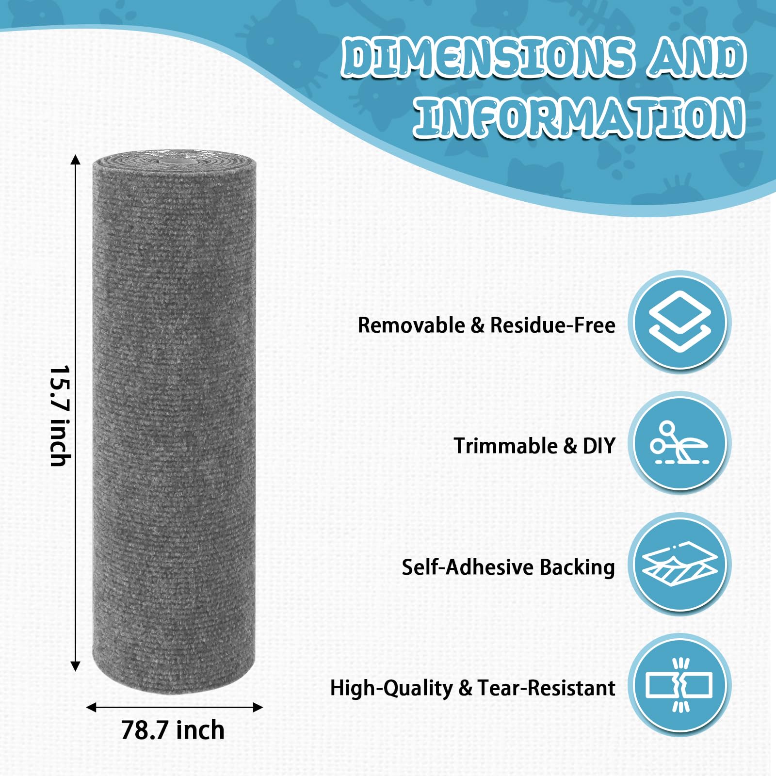 LSGCQ self-adhesive carpet pad offers secure adhesion to wood, fabric, and more.