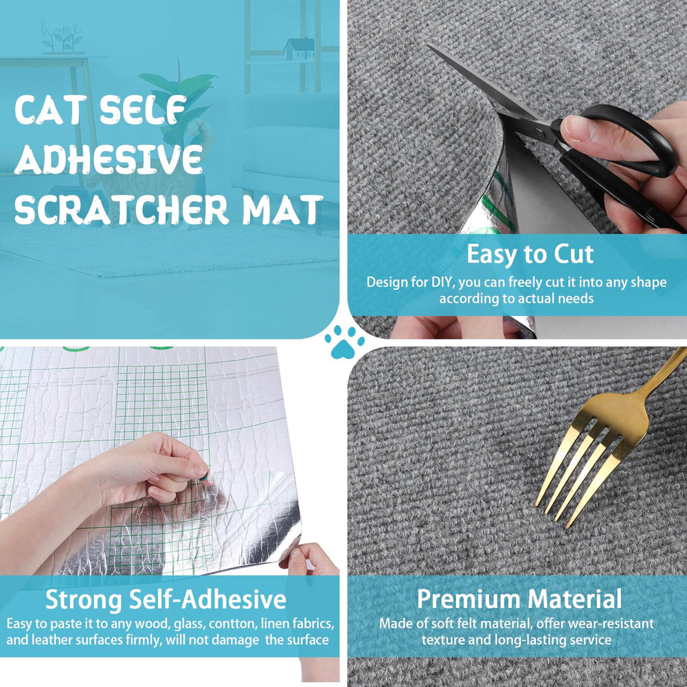 LSGCQ trimmable scratcher mat adapts to any space for a customized feline surface.