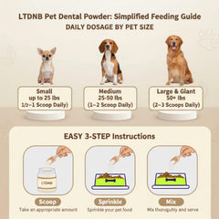 LTDNB Dog Dental Powder sprinkle-over-food simplifies daily care for busy households.