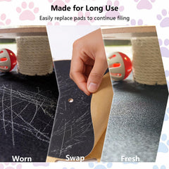 Luampo cat nail file enrichment box internal bell balls provide audible cues during play