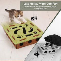 Luampo enrichment box includes a bell ball for interactive play