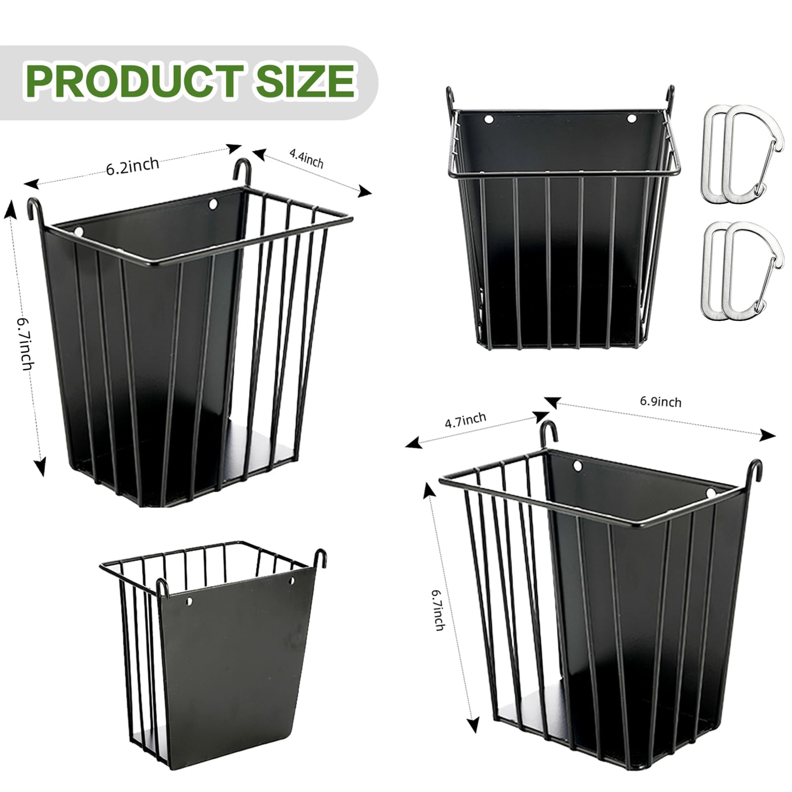 LUAVIARU adjustable-hook hay rack attaches easily to cage bars