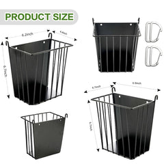 LUAVIARU adjustable-hook hay rack attaches easily to cage bars