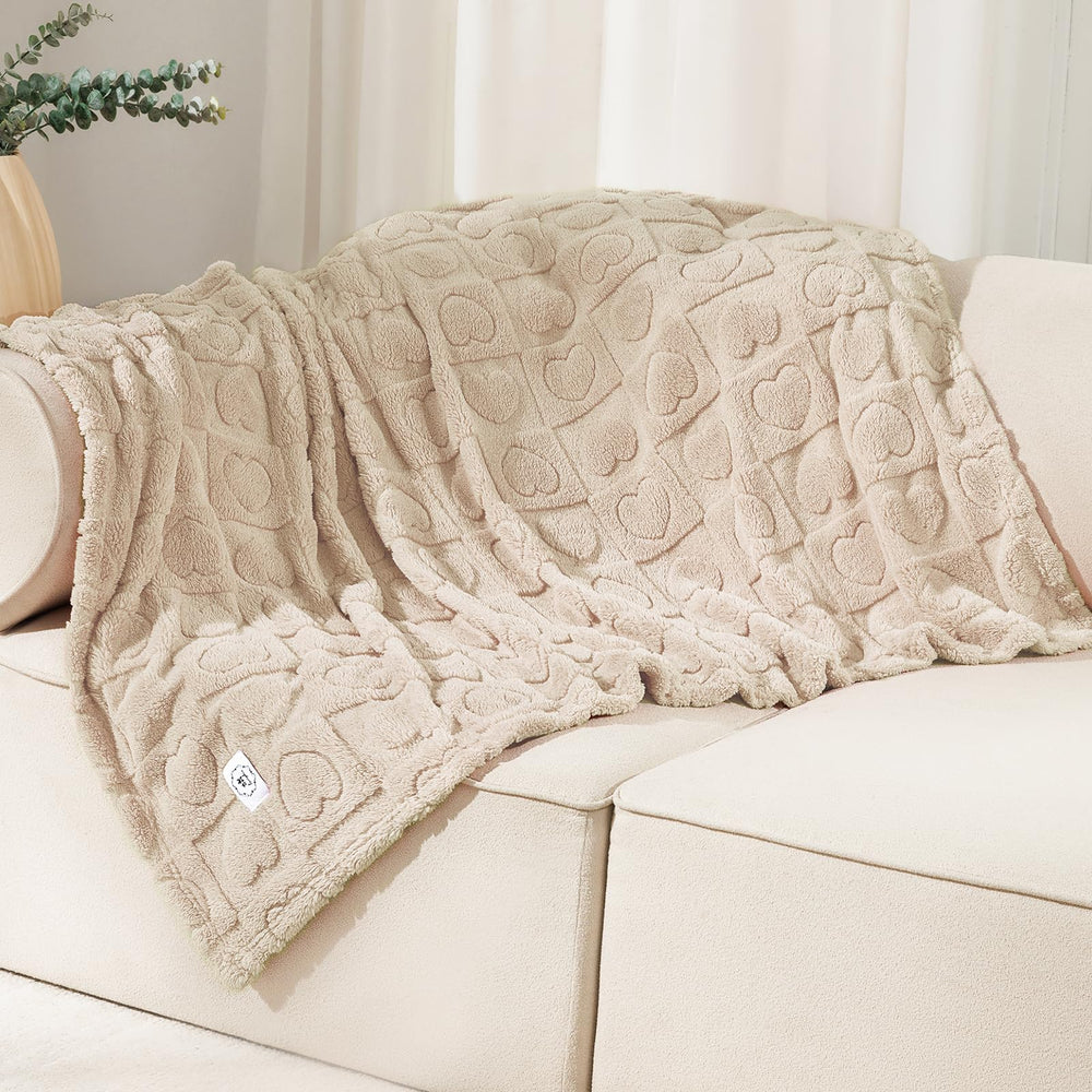 Luciphia beige indoor pet blanket designed for daily use.