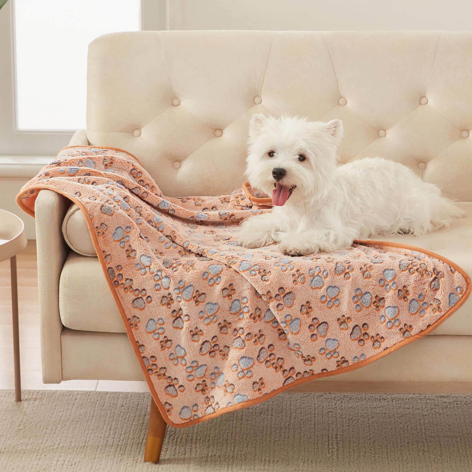 Luciphia blanket is durable and machine washable for easy pet care.
