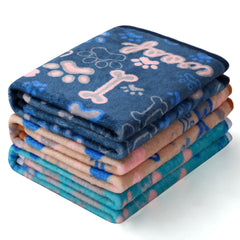 Luciphia triple-pack blankets close-up, ultra-soft fleece for pets.